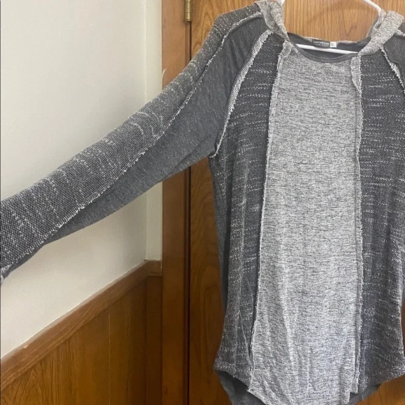 Earthbound Gray Long Sleeve Hooded Top - Picture 3 of 4